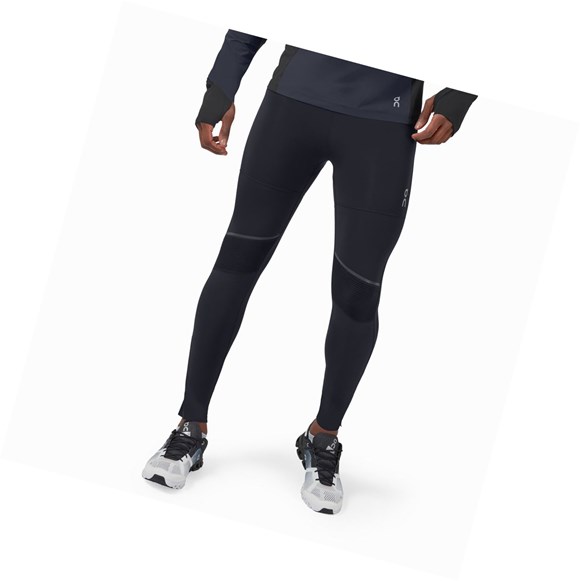 Pánské Běžecké Tighty On Tights Long Pants Černé | 3576-JZBUQ