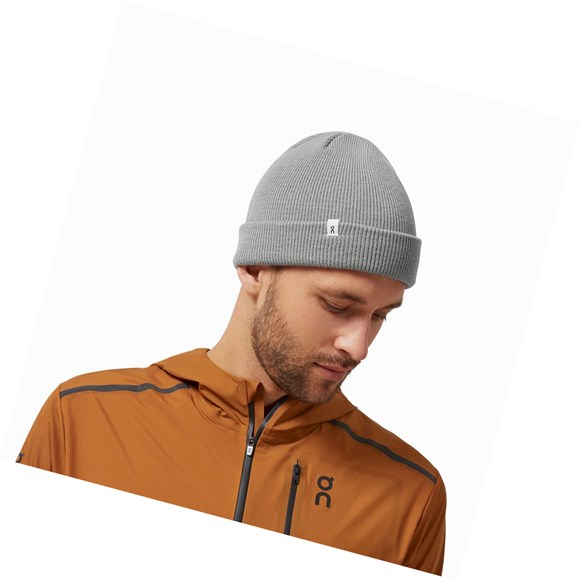 Pánské Klobouky On Merino Beanie Šedé | 8437-IDVEC